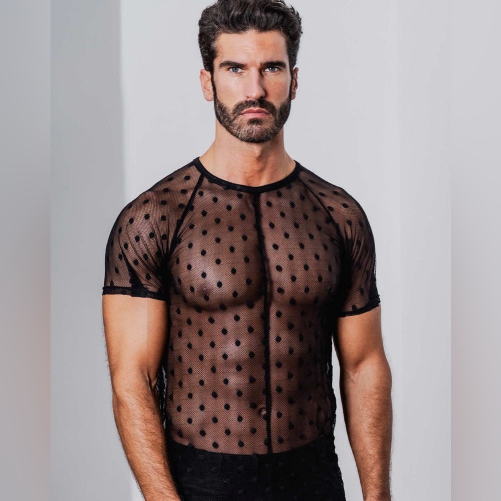 ORTTU black sheer Sebastian top L109-502